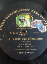 78 rpm CHARLUS - LE PAYSAN