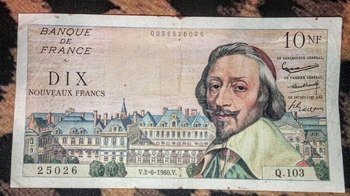 Billet 10nf richelieu - 10nf,