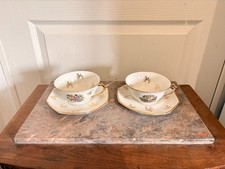 Tasse Thé Café Déjeuner Chadelaud LIMOGES Porcelaine Blanc Impérial Fragonard