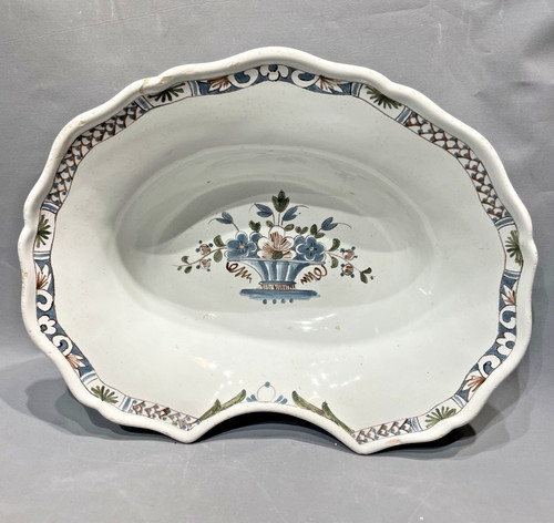 Rouen plat barbe - plat, faïence