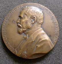 Médaille bronze Emile Loubet Président de la République Française 1899
