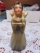 Santon Noël décoration ange en plâtre hauteur 13 cm, vintage