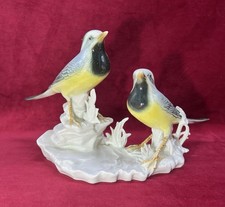 KARL ENS 3019 BERGERONNETTE BIRD VOGEL SUJET SCULPTURE OISEAU PORCELAINE VERT