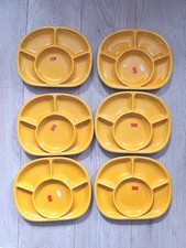 Sèvres France Service 6 Assiettes Jaune Moutarde Fondue Raclette Gourmet Vintage