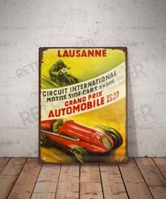 Plaque métal vintage Lausanne