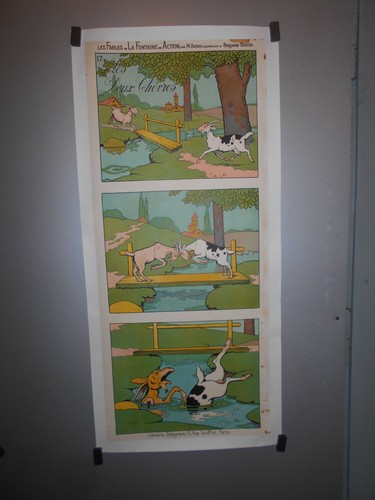 Panneau scolaire fable jean - -,