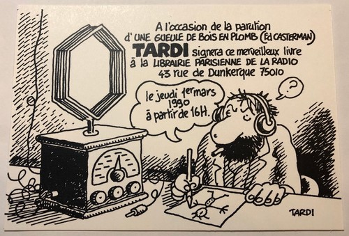 Tardi carte annonce dédicace - tardi,