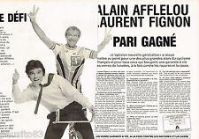 PUBLICITE ADVERTISING 065  1986  ALAIN AFFLELOU & LAURENT FIGNON ( 2p) lunettes