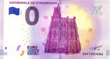 67 STRASBOURG Cathédrale 2, 2018, Billet Euro Souvenir