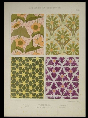 Tentures art nouveau 1901 - nouveau, -1901-