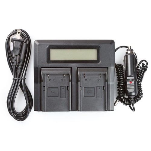 Lcd dual rapid battery charger - dual,
