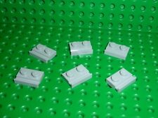 6 x LEGO MdStone plates with door rail 32028 / 10143 10175 7657 10197 10185 4954