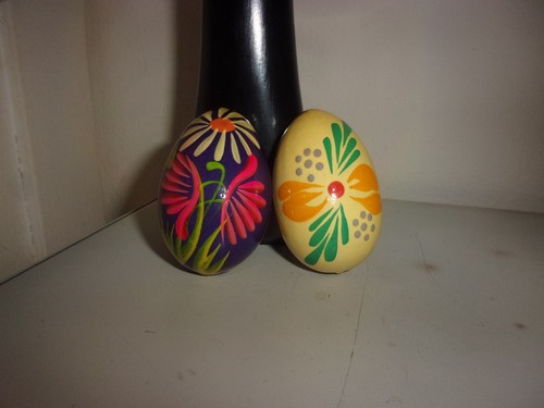 Oeufs bois peint - 2, en