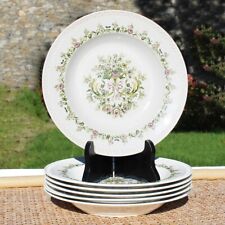 Set de 6 assiettes creuses vintage en porcelaine à feu / Villeroy & Boch Trianon
