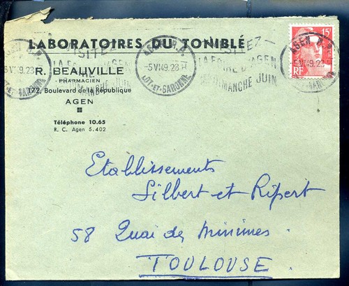Marcophilie publicité - -,