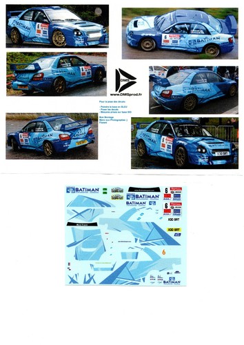 Decals subaru impreza wrc - 1/43,