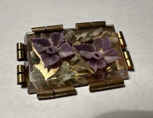 Jolie broche ancienne fleurs - jolie,