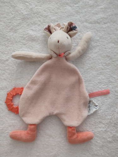 Doudou plat lala - doudou, rose