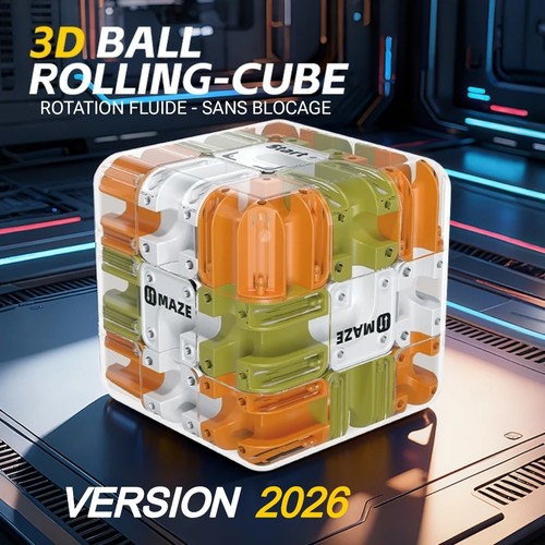 Cube labyrinthe bille 3d - labyrinthe,