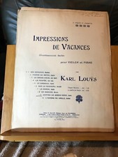 Karl Louys Contes Grand' mère Impressions n°9 partition violon piano Gallet
