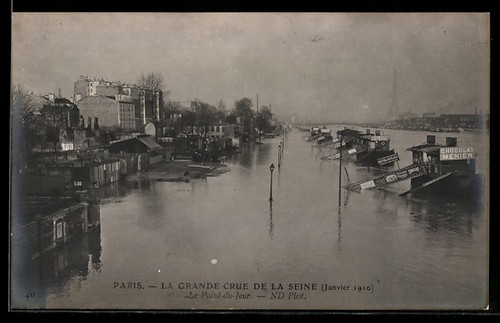 Cpa paris grande crue de - cpa,