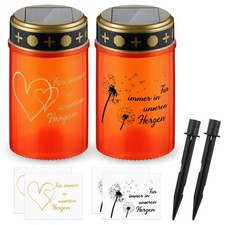 2 Lampe Funéraire Solaire à