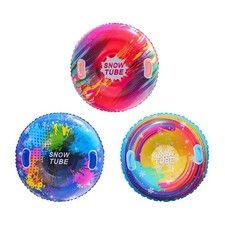 Luge gonflable en forme de tube de neige avec poignées, cadeau