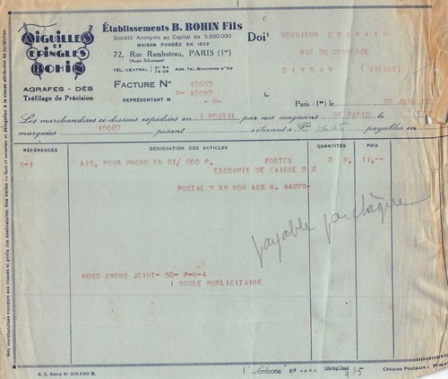 1930 aiguilles epingles ets - aiguilles,
