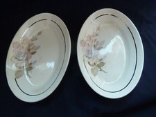 LOT DE 2 RAVIERS DIGOIN SARREGUEMINES décors de Roses rose Beige Argent