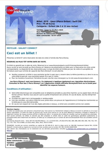 Billets eco jour parc - eco,