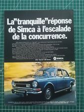 854 belle PUBLICITE ANCIENNE circa 1970 Simca 1501 spécial