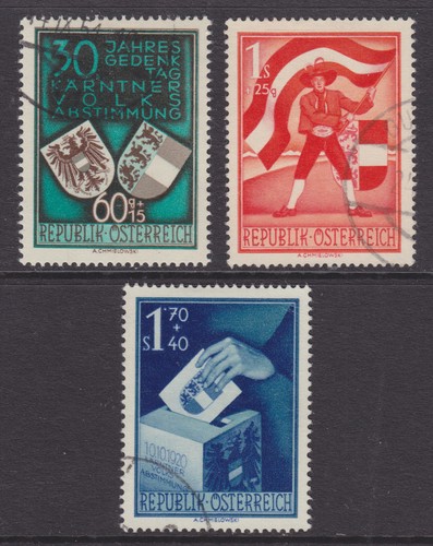 Austria b269 b271 used 1950 - austria,
