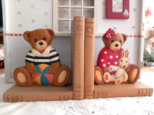 Serre-livres ours en bois