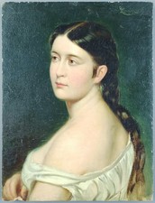 Ancien Tableau "Portrait de