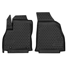 Tapis De Sol Caoutchouc À Bords Hauts Pour Citroen Nemo Depuis 2008 Noir 2-Pcs