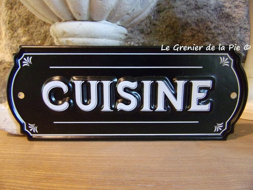 Plaque porte cuisine en - porte,