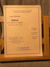 Joseph Sellner Méthode hautbois saxophone Partie 1 études élémentaires Billaudot