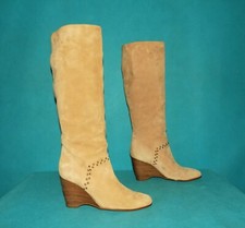 bottes compensées HOGAN en suède camel pointure  38 EU