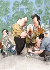 Plaque métal  boules