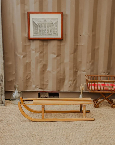 Alix luge vintage - vintage, bois