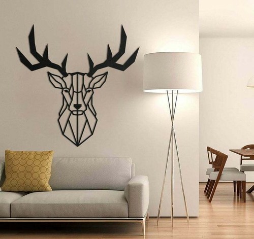 Tête cerf géométrique - de,