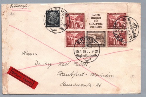 Lettre reich imprimée - dt.,