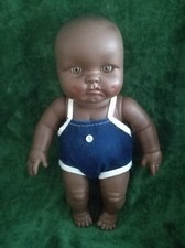 Poupée poupon noir black africain Muñecas Iris 30 cm sexuée fille plastique dur