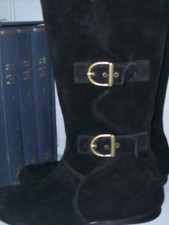 Bottes André daim noir t 39 (J/GO/V)