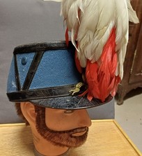 Très beau shako d'élève officier de l'ESM de St Cyr avec son casoar - années 40