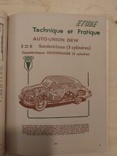 REVUE TECHNIQUE Auto Union DKW 3 CYL SONDERKLASSE 3 Cylindre 2 MEISTERKLASSE 3=6