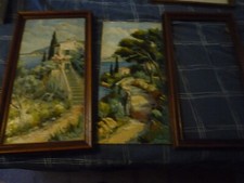 L POTRONAT  2 paysages de PROVENCE reproduction sur carton