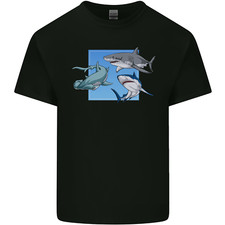 T-Shirt Trois Requins Enfant Garçons Filles