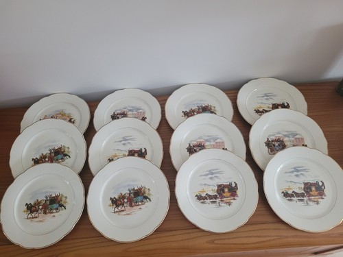 Lot assiettes anciennes - 12,