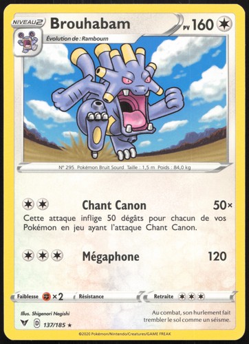 Carte pokémon brouhabam - carte,